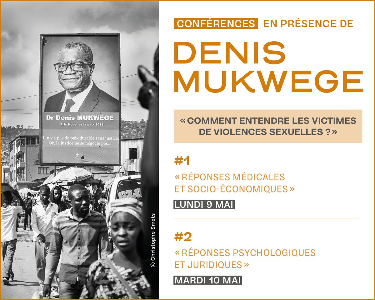 UnivAngers's tweet photo. Denis Mukwege, prix Nobel de la Paix, ancien étudiant de la @FacSante_Angers, formé au métier de gynécologue au @chu_angers, sera de retour à Angers les 9 et 10 mai prochains à l'occasion de la fête de l'Europe notamment. 
Programme &amp; inscription ▶️ https://t.co/CDBHsWc7U8 https://t.co/xgK5djKjIS