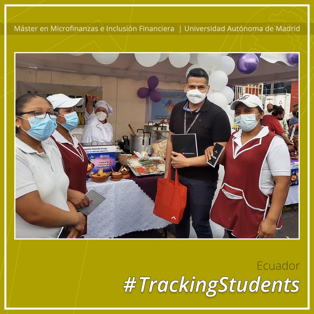MicrocreditoUAM's tweet photo. Nos envía esta foto @andresvinces, exalumno, trabajando en terreno como Oficial de Negocios en #Ecuador.
Qué orgullo verle desarrollando su carrera profesional.
Te deseamos mucho éxito, que será también el de las personas a las que acompañas.
#trackingStudents #MMeIF https://t.co/SsQaLCz8JR