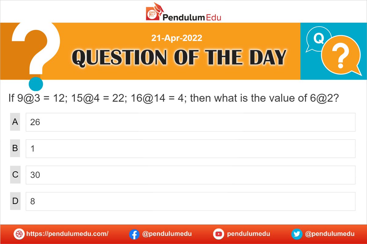 pendulumedu's tweet image. Attempt this QOTD and know the explanation here - bit.ly/3rIKtbz
#reasoning #codinganddecoding #logicalreasoning #ssccglreasoning #ssccgl #uppcs #tnpsc #appsc #mppsc #ssccgl #rrbntpc