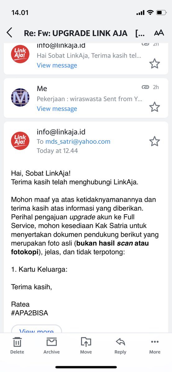 Ribet banget ugrade link aja, mesti foto Kartu keluarga asli,, <a href="/linkaja/">LinkAja</a> tolong lah jangan di persulit cuma upgrade aplikasi aja