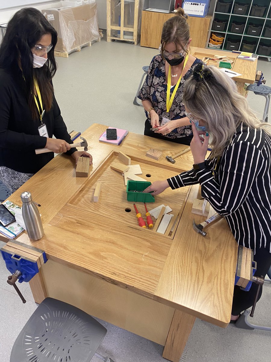 ArborDT's tweet photo. A great afternoons CPD for @ArborDubai primary staff this week. Training our staff on H&amp;S processes and expectations for the launch of @ArborYear1 “Woodtopia” project this term. #STEM #learningthroughwoodwork @PeteMoorhouseEY #ArborDT @Dan_Mortlock https://t.co/5EFKR2Z0rn