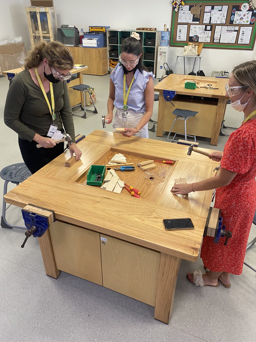 ArborDT's tweet photo. A great afternoons CPD for @ArborDubai primary staff this week. Training our staff on H&amp;S processes and expectations for the launch of @ArborYear1 “Woodtopia” project this term. #STEM #learningthroughwoodwork @PeteMoorhouseEY #ArborDT @Dan_Mortlock https://t.co/5EFKR2Z0rn