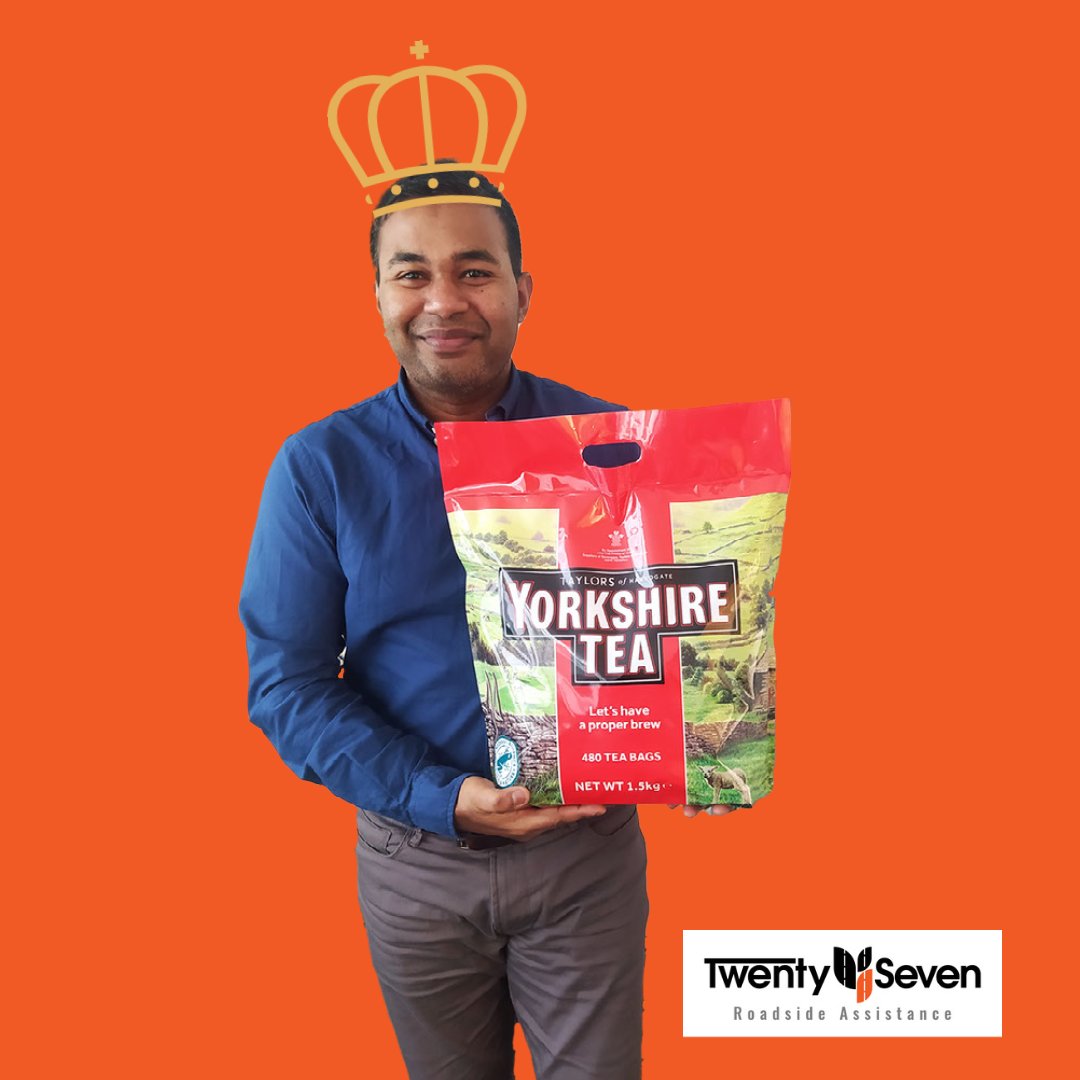 It's a double whammy today: The Queen's birthday AND #NationalTeaDay 👑☕

Kumaran is celebrating with the biggest bag of Yorkshire Tea, how many do you reckon he'll get through today?

<a href="/yorkshiretea/">Yorkshire Tea</a> #YorkshireTea 

#yorkshiretea #happybirthday #thequeensbirthday