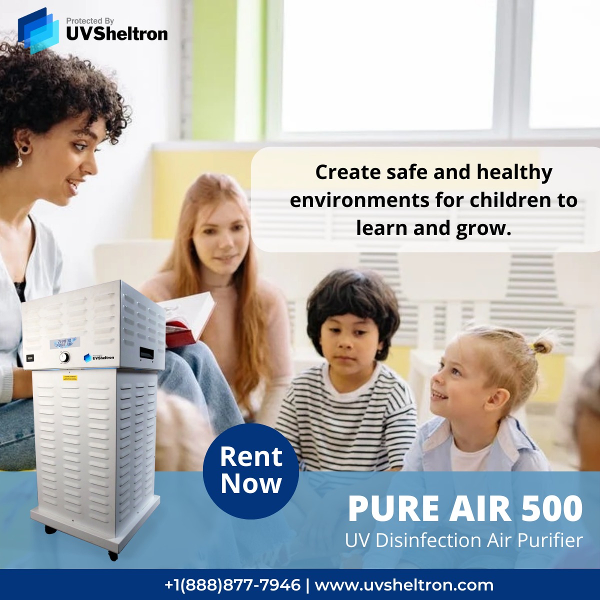 sheltroninc's tweet photo. Create safe and healthy environments for children to learn and grow.
Pure Air 500 is designed to destroy odors, toxic vapors, and inactivate infectious microorganisms in indoor spaces.
Call us today to discuss UV rental equipment and/or disinfection cleaning services. https://t.co/0jSsedDaCY