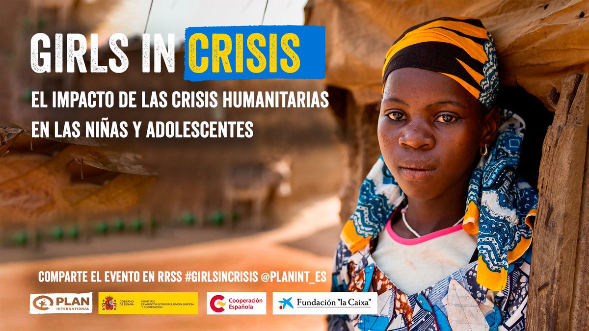 PlanInt_ES's tweet photo. En breves comenzamos el evento "#GirlsInCrisis: el impacto de las crisis humanitarias en las niñas y adolescentes".  
⏰ 10:00h  
📍 @CaixaForum, Madrid 
🔴 Síguelo en directo ES → https://t.co/EFn048217f  
🔴Síguelo en directo EN→ https://t.co/VGW3Rk5EoJ https://t.co/xyXzZw0RHu