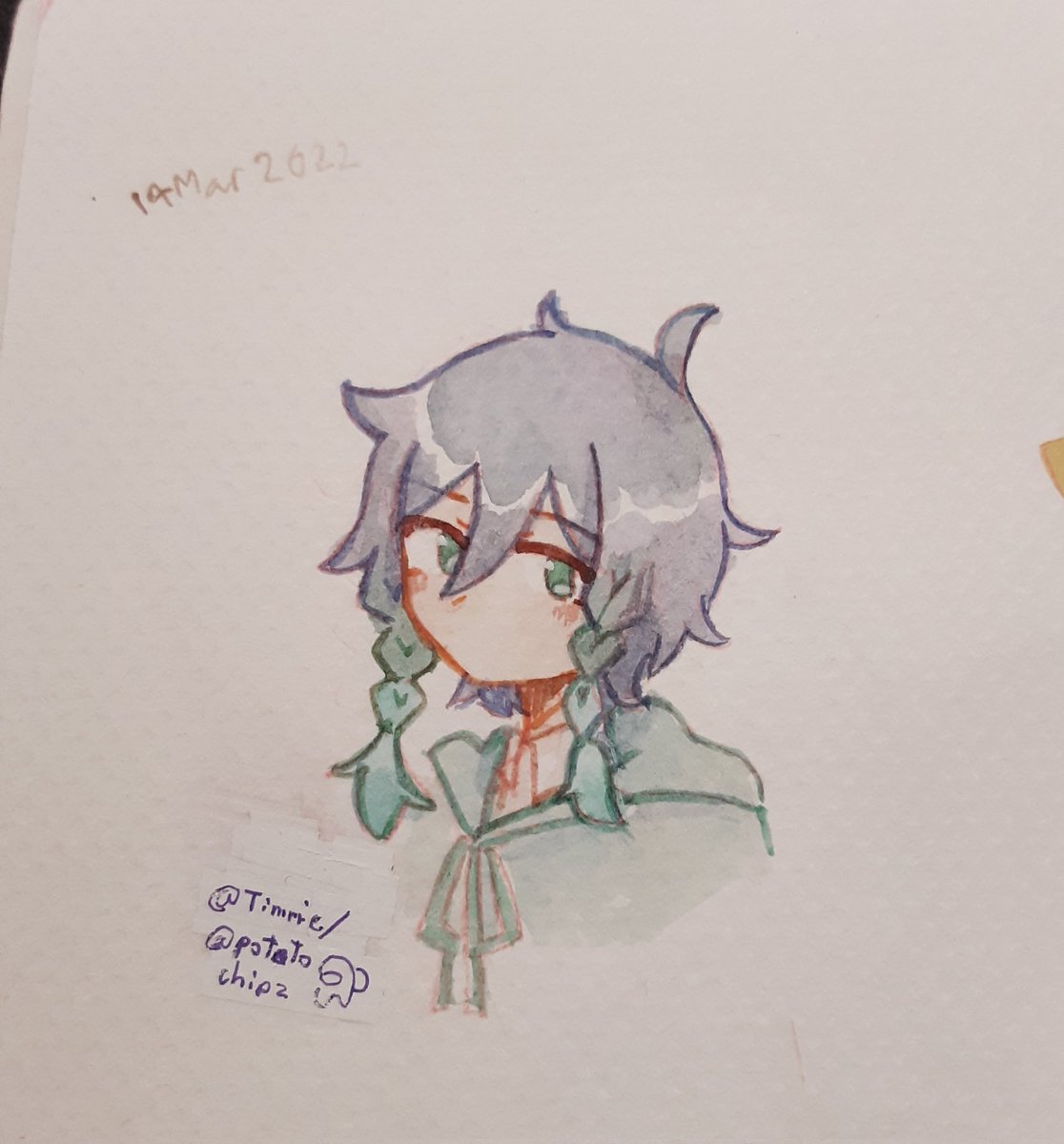 poteto_chipzz's tweet photo. Practicing water color from last month 😨😨😨😨why venti look so emo💀 #venti https://t.co/lxFSILZ0BH