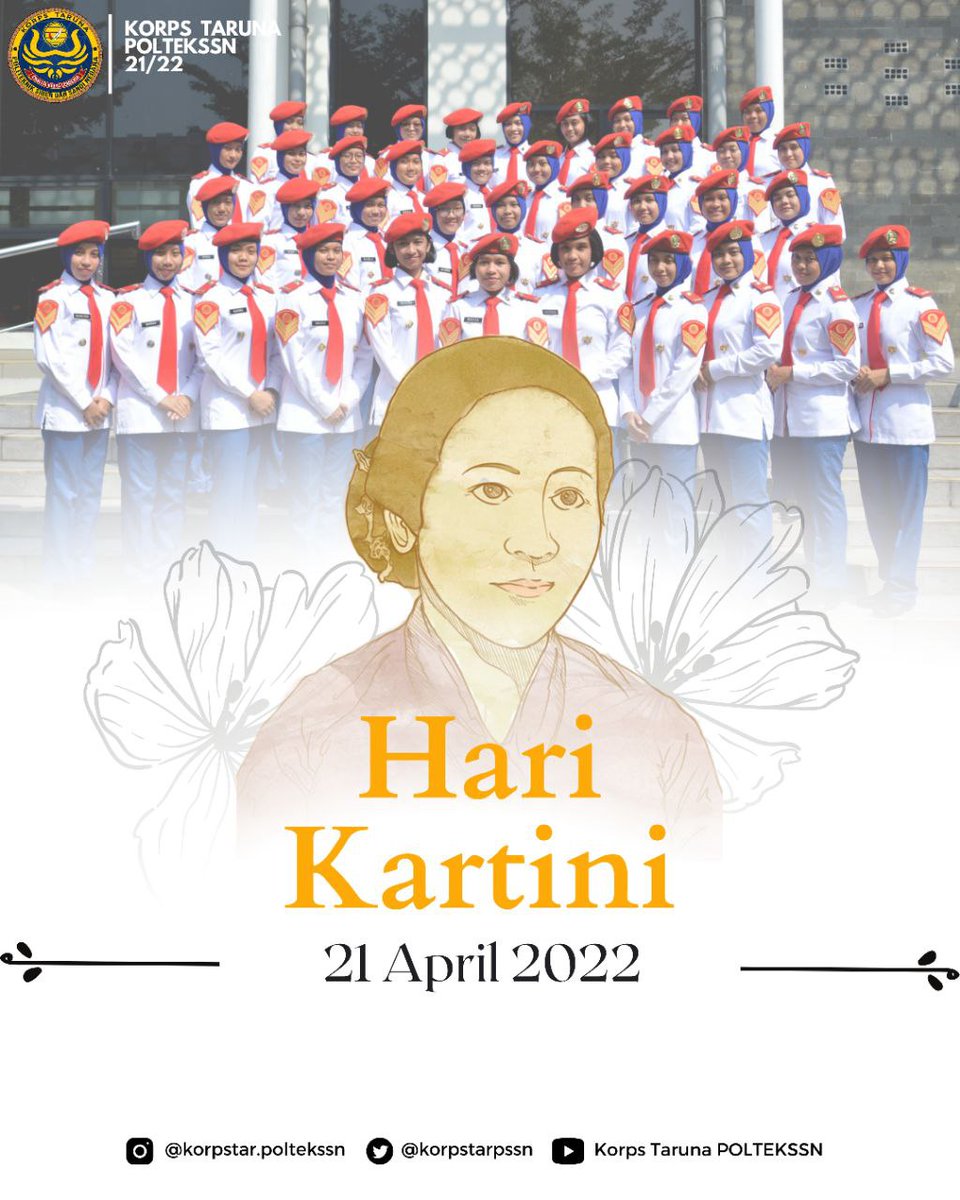 korpstarpssn's tweet photo. “Jangan pernah menyerah jika kamu masih ingin mencoba. Jangan biarkan penyesalan datang karena kamu selangkah lagi untuk menang”. - R.A Kartini -

Selamat hari Kartini. Hari yang spesial untuk para taruni dan seluruh perempuan cantik Ibu Pertiwi. 

#HariKartini #KartiniIndonesia https://t.co/od0BAagBdZ