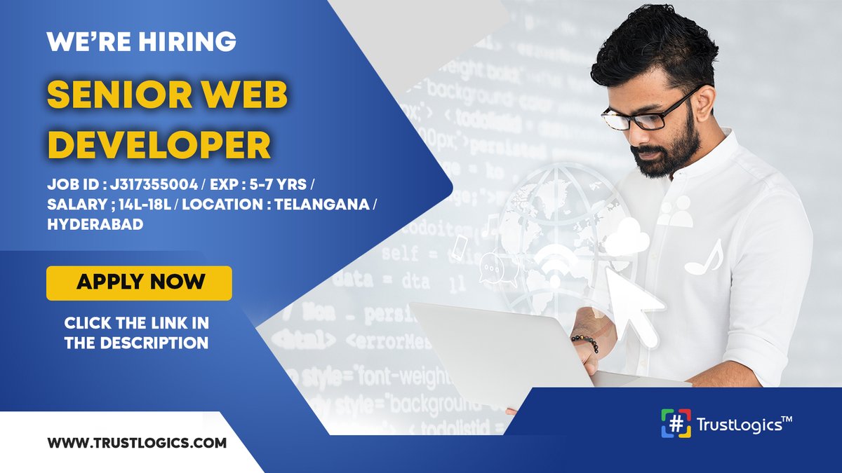 Lateral emSoft Pvt Ltd is hiring for Senior Web Developer in Hyderabad/Secunderabad , Telangana , India. To apply click the link below and register

ow.ly/jyEJ50IKyCX

#job #jobseeker #jobopenings #hiring #seniorwebdeveloper #career #trustlogics #mustapply #register