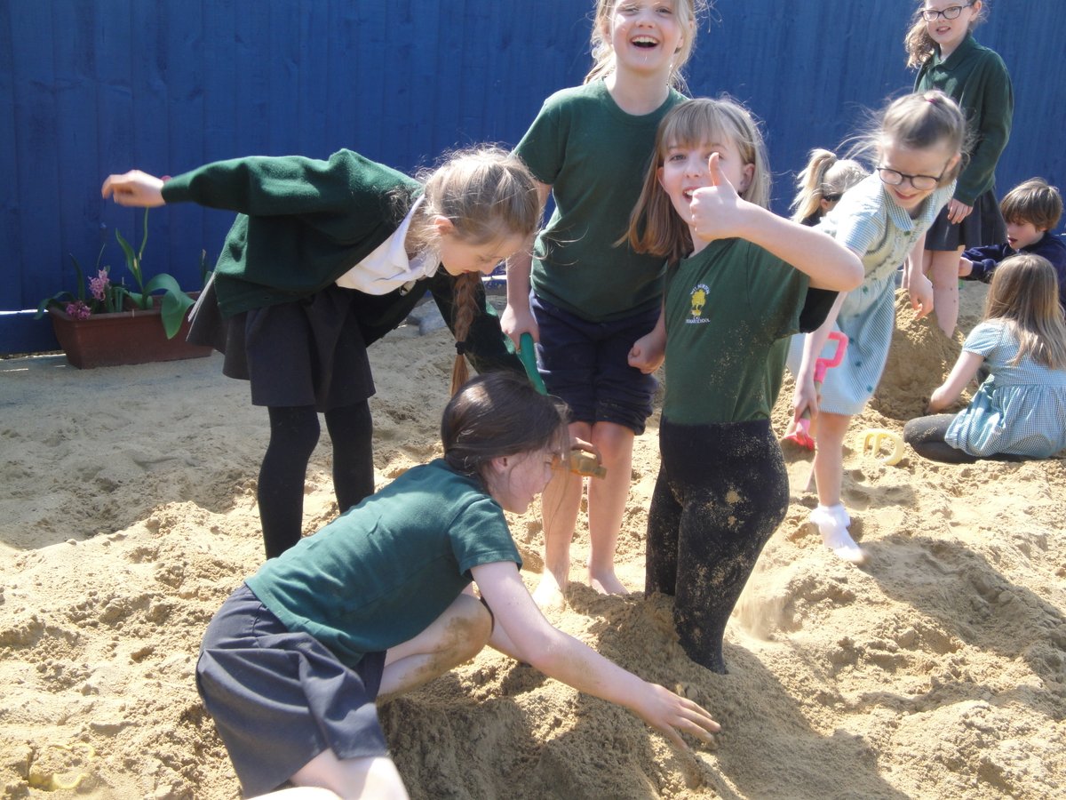 Our first day using our new sand pit yesterday at lunchtime - children are loving it!  <a href="/OPAL_CIC/">Outdoor Play and Learning (OPAL) CIC</a>