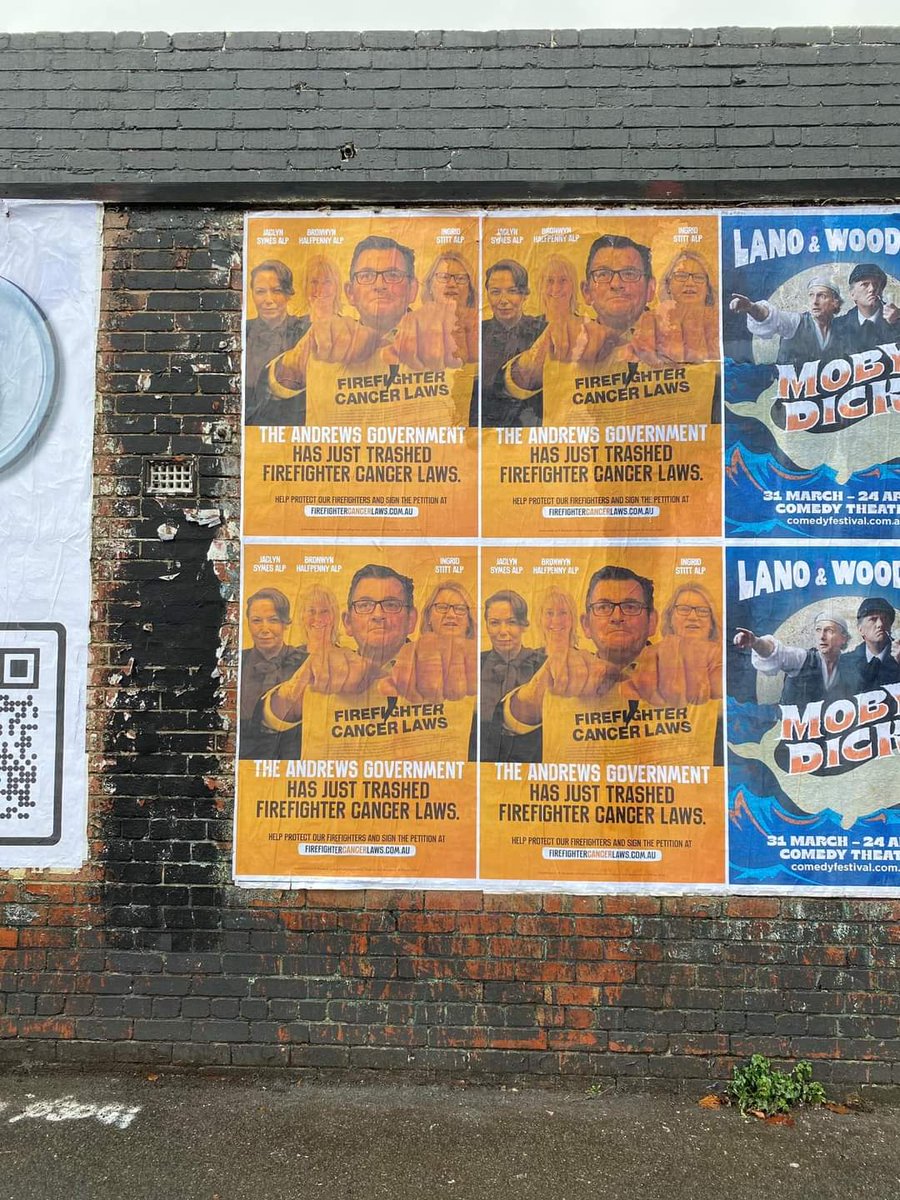 VicFireys's tweet photo. The community awareness campaign continues in Richmond.
Last month the @DanielAndrewsMP Gov trashed laws designed specifically to protect a firefighter and their family if they contract cancer from fighting fires.
Fireys don't forget, and we'll make sure the public don't either. https://t.co/gqX7QGOZSY
