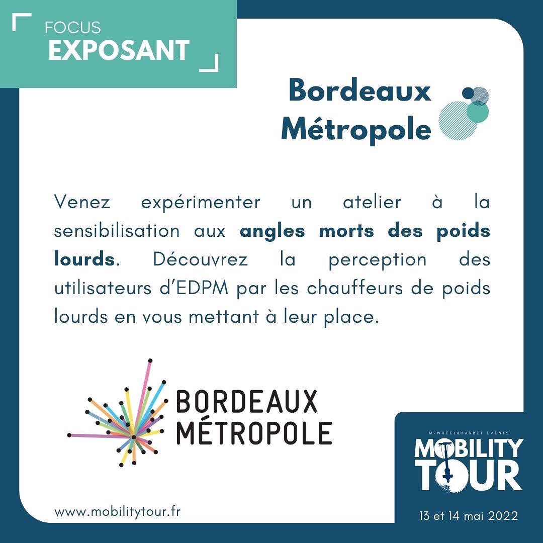 Découvrez chaque jour les exposants et les partenaires du Mobility Tour. Aujourd’hui, focus sur <a href="/BxMetro/">Bordeaux Métropole</a>, partenaire dès la première édition.

mailto:hello@mobilitytour.fr

#mobilitytour #bordeaux #prévention #innovation #ecomobilité #vr #animations #sensibilisation #festival