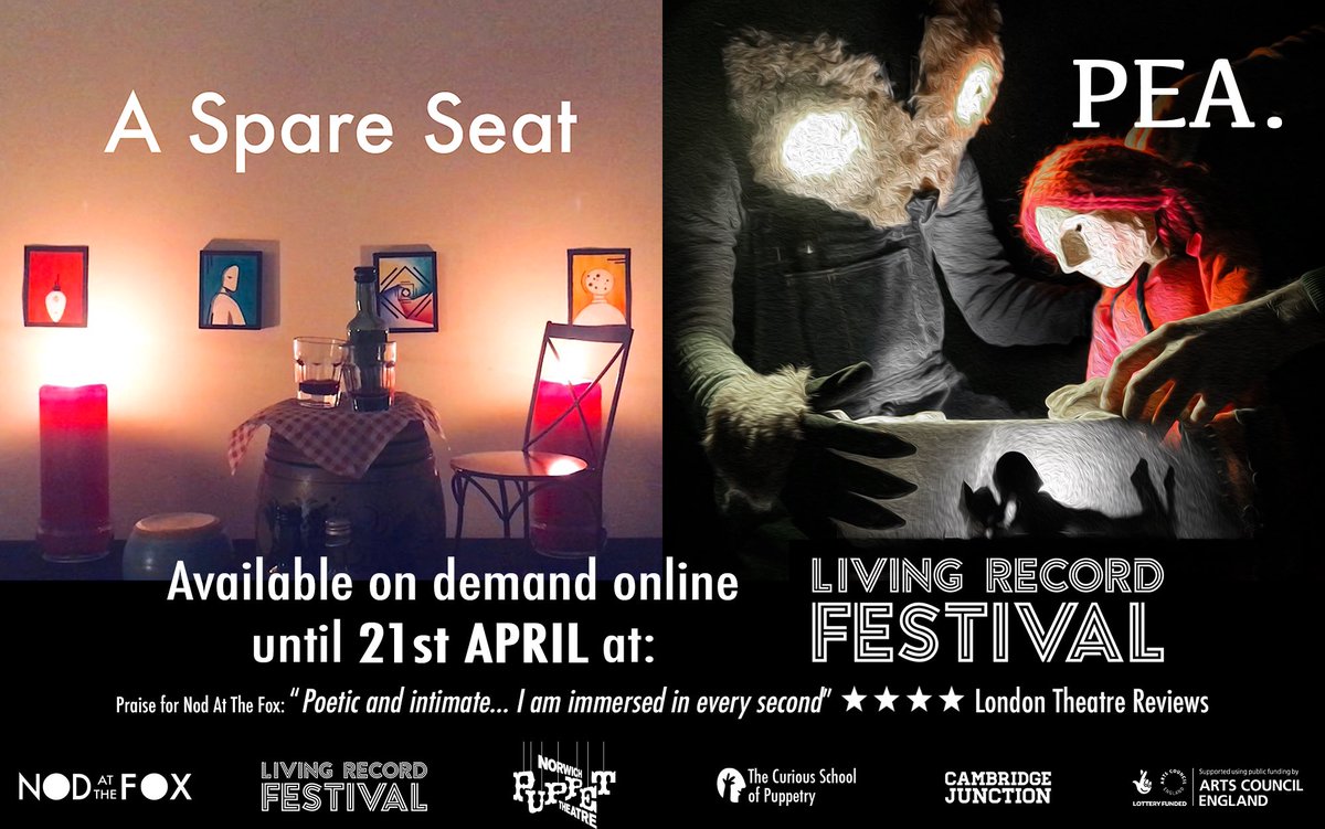 It’s the last day of our online work at Living Record Festival! Click on the link in our bio before it’s too late! <a href="/Living_Record/">Living Record Productions</a> <a href="/ace_national/">Arts Council England</a> <a href="/CambJunction/">Cambridge Junction</a> <a href="/CuriousPuppetry/">CuriousPuppetSchool</a> <a href="/JennieRawling/">Jennie Rawling</a>