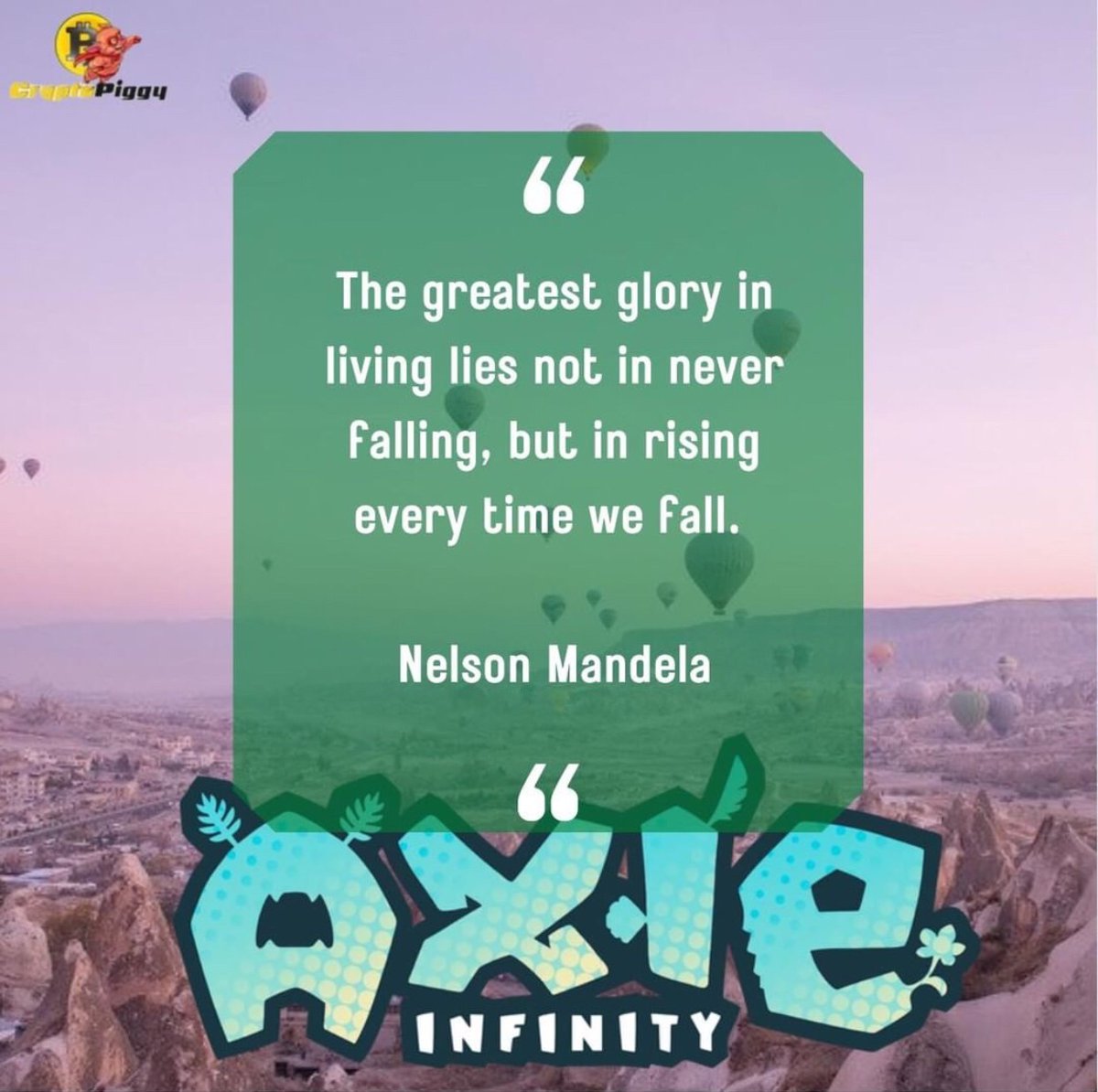 icryptopiggy's tweet photo. Failures should be stepping stones to greater achievement and not setbacks. 

It’s another week to play and earn gamers, make it count!

#cryptopiggyguild #Axieifinity #gamers #playtoearn #nft #blockchaingaming #gamers https://t.co/SKU8GK5YyV