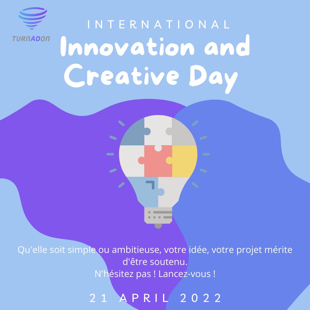 💡🎨Cette journée a pour but d'encourager la pensée multidisciplinaire créative au niveau individuel et collectif 🤝. C'est le moment, si vous hésitez, à vous lancer dans n'importe quel projet ou idée🤞🏼. Soyez créatifs et créatives, innovez, bougez, changez 🥇