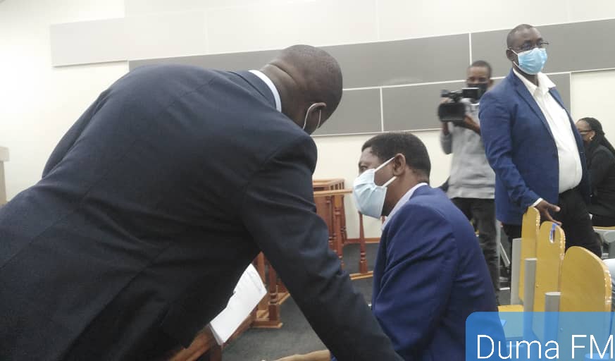 DumaFMRadio's tweet photo. 3 OF THE ACCUSED APPEAR IN COURT
*Suspended Police Commissioner Keabetswe Makgophe: 3 Counts
*Former DIS Director Isaac Kgosi: 20 Counts
*Deputy PS Victor Paledi: 2 Counts
#ArmsCase
#MoreTalkMoreMusic https://t.co/C7RuuD8yw0