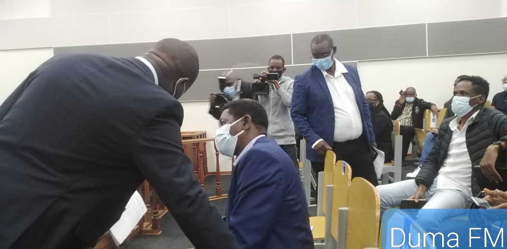 DumaFMRadio's tweet photo. 3 OF THE ACCUSED APPEAR IN COURT
*Suspended Police Commissioner Keabetswe Makgophe: 3 Counts
*Former DIS Director Isaac Kgosi: 20 Counts
*Deputy PS Victor Paledi: 2 Counts
#ArmsCase
#MoreTalkMoreMusic https://t.co/C7RuuD8yw0