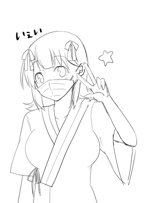 お題箱「マスクした天海春香」の下書きです。マスクっていったら患者服かなって! 