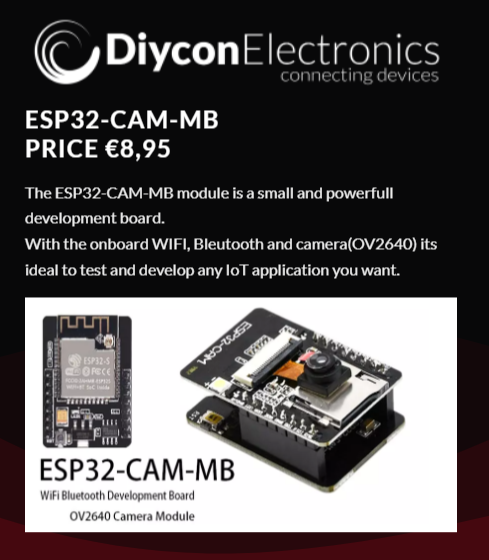 dyconics's tweet photo. The ESP32-CAM-MB module is a small and powerfull development board.
The board is easy to use with the Micro USB interface and has an onboard storrage with Micro SD-Card
https://t.co/8KV0Z2Xe2h
#arduino #ESP32 #IoT #diy #ESP32CAM #ipcamera #diycon https://t.co/uNih2EZXAg