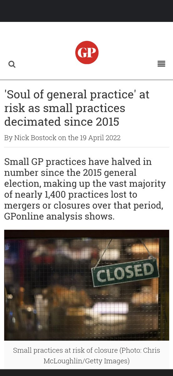 <a href="/astroid_belt/">andromeda</a> <a href="/SimonJonesNews/">Simon Jones</a> There's a lot of political factors to consider when looking at GP access

The landscape is totally changing - usually because of national policy and due to rising demands

Don't blame the staff ! <a href="/SimonJonesNews/">Simon Jones</a>

<a href="/nickbostock/">Nick Bostock</a> <a href="/katlay/">Kat Lay</a> 👇
gponline.com/soul-general-p…