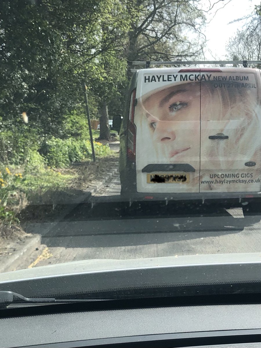 Listening to <a href="/mckay_hayley/">HAYLEY MCKAY</a>’s award winning ‘Find myself in a song’ on our way to the garden centre and saw this. Loving this #Darlington gal.⭐️