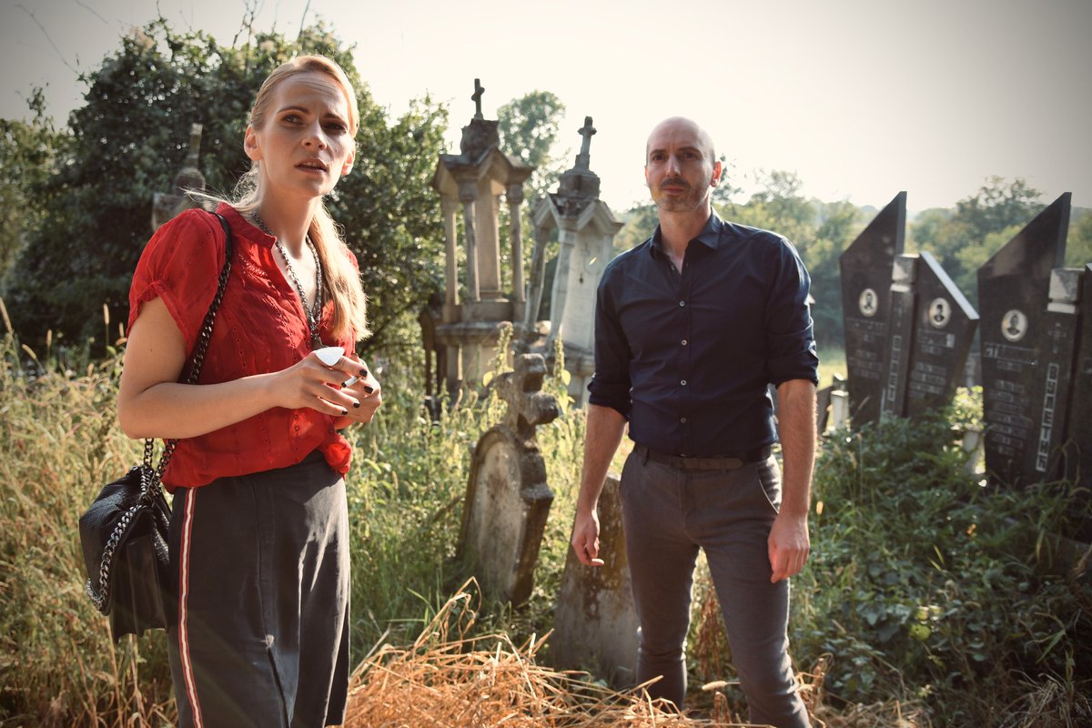 VAMPIRthefilm's tweet photo. Welcome to Serbia...
Vesna (Gorica Regodic) is showing Arnaut (Branko Tomovic) the local cemetery.

VAMPIR is coming to the US &amp; UK on May 16th 2022.
https://t.co/ORMx3iHPhe

#horrorfilm #vampirefilm #arthouse #brankotomovic #evaras #goricaregodic https://t.co/CdQL6BfFjg