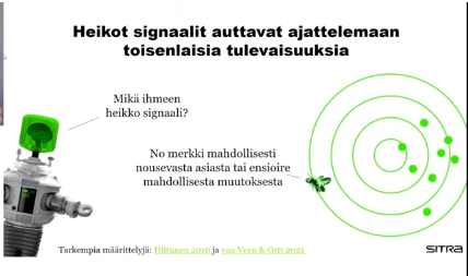 Mikä se heikko signaali on? Siitä kertomassa meille Tahtotilasta työhön -seminaarissa
@mdufva <a href="/SitraFund/">Sitra</a>. Tämäkin makupala on sitten myöhemmin katsottavissa täällä:
thl.fi/fi/tutkimus-ja…

#työkykyohjelma #osatyökyky #tulevaisuudentyöelämä
