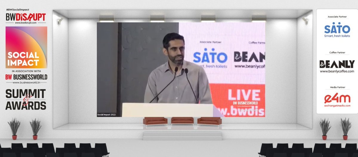 BWBusinessworld's tweet photo. Live: @atulsatija, Founder and CEO, @thenudge_in speaking at @BwDisrupt presents #BWSocialImpact- The Most Definite gathering of Social Impact Leaders &amp; Changemakers under one roof 

Topic: A Poverty-Free India, Within Our Lifetime
Watch Live on: https://t.co/IbiWUDC4DO https://t.co/y6fzonkgKw