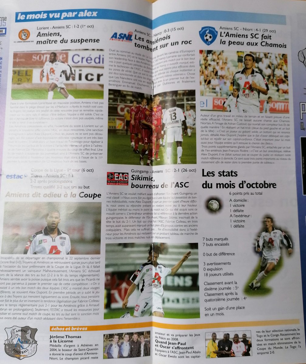AscVintage's tweet photo. Souvenirs de la saison 2004-2005, (L2, entraîneur : Alex Dupont, classement final : 13eme) https://t.co/7LkbeQFQU9