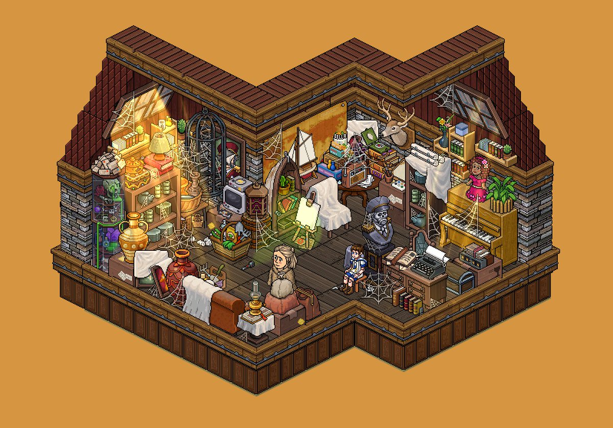 Merci à <a href="/MawlieBuild/">Mawlie</a> pour ce magnifique build ! 💖
Un magnifique grenier ! 📻
A magnificent attic ! 📻
#Habbo <a href="/HabboFR/">Habbo FR</a> <a href="/Habbo/">Habbo</a>