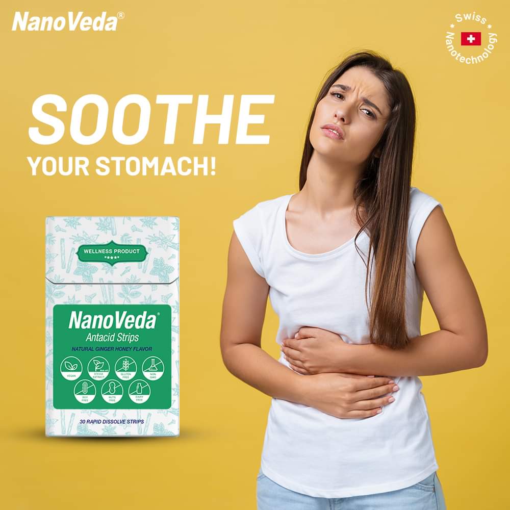 NanoVeda’s ANTACID strips gives you quick relief from burning sensations/discomfort in your stomach by balancing the stomach acids, which usually cause heartburn and indigestion. 

Try them today - linktr.ee/nanoveda

#NanoVeda #KillThePill