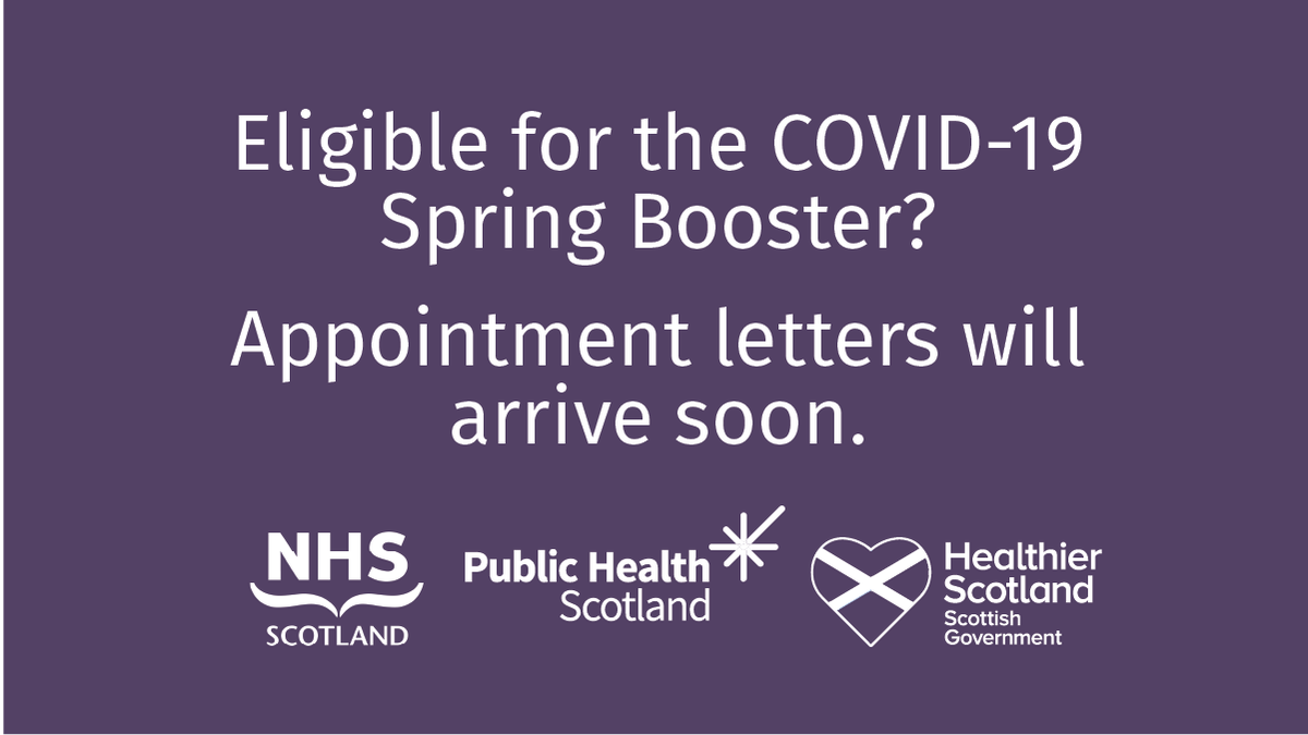 NHS_Lothian's tweet photo. If you’re aged 75 or over (by 30 June 2022), you will be sent an appointment letter inviting you for the COVID-19 Spring Booster. You don’t need to do anything until called forward. Visit https://t.co/XlKFQRLf2s https://t.co/fTsrhjOVNv