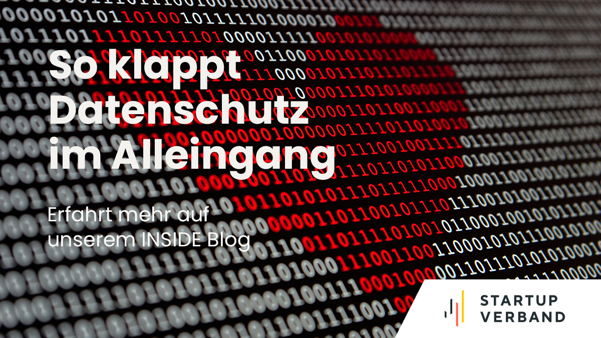StartupVerband's tweet photo. 🔏Wir zeigen Dir, was Du tun musst, um den #Datenschutz auch im Alleingang effektiv zu meistern. In unserem aktuellen #INSIDEBlog Beitrag erfährst Du worauf Du achten musst.
👉 https://t.co/xEDvJRplMm https://t.co/u1B2SCrGDb