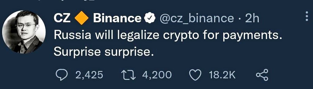Simon_ToTheMoon's tweet photo. At a time when the whole world is #againstRussia.The world is against the free injection of resources into the economy of the #aggressorcountry.This person,the #BinanceCEO of the international level,attracts attention and cooperates with the killer state. Ashamed,so deleted it? https://t.co/hvlWm40nrc