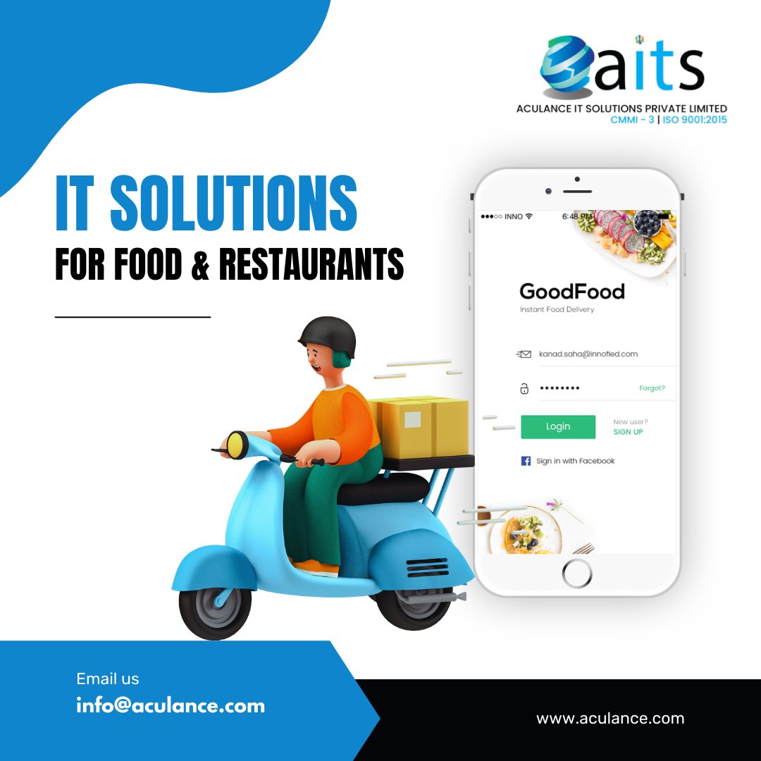 From food delivery apps to restaurant apps, we at ACULANCE provide a wide range of Restaurant IT Solutions to automate restaurant operations, better management and optimum use of resources. 

Reach us to develop your Food-Delivery & Restaurant App! 
https://t.co/3sgee0RXKB https://t.co/a5hokMHmNL