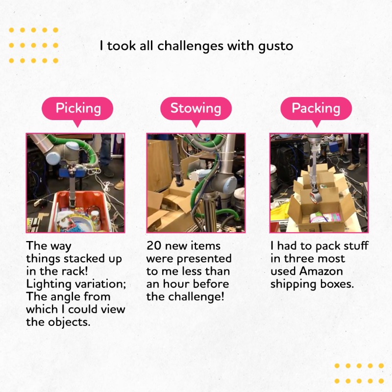 TCSResearch's tweet photo. With a podium finish in the 2017 Amazon Robotics Challenge, TCS Research &amp; @IITKanpur continue to collaborate &amp; develop autonomous #robots for warehouse automation. We also work with IISc Bangalore, IIIT Hyderabad, IIT Delhi, &amp; the University of Tokyo, Japan.
@TCS
#40andForward