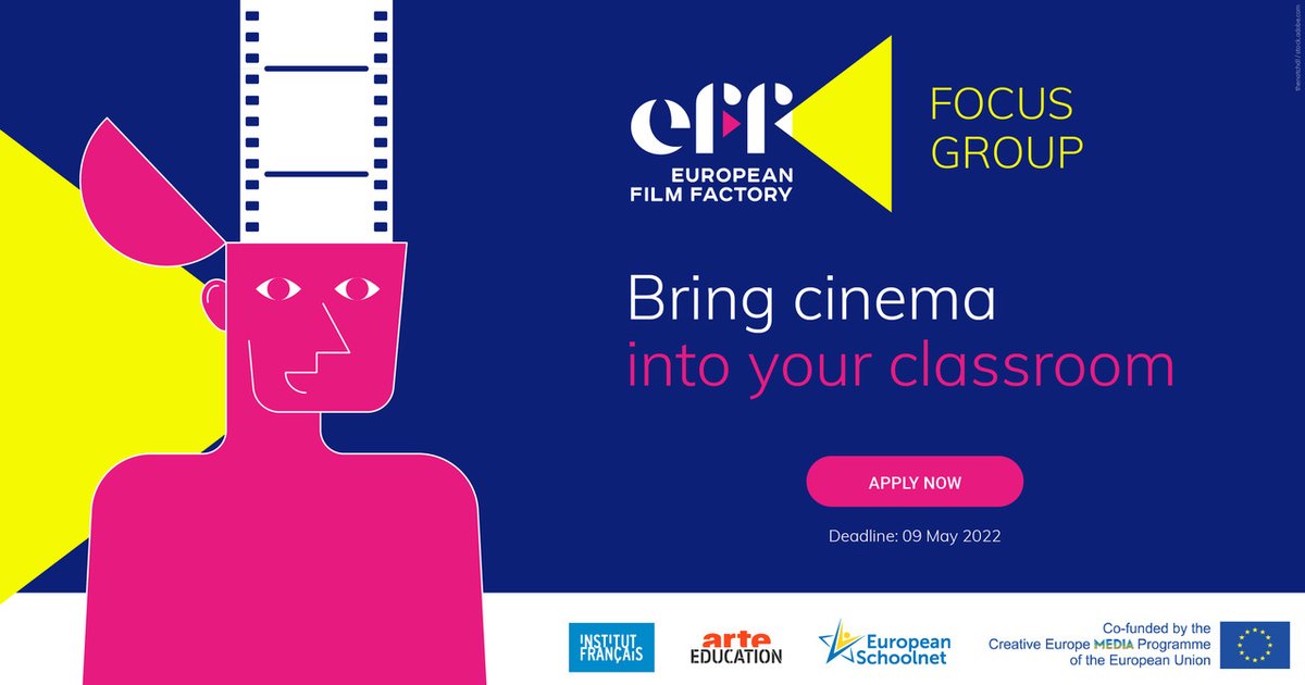 Do you want to instil a lifelong love of film in your students? Do you want to use🎞️ creatively in your classroom? Then, Join the #OpenCall for #teachers from @Eu_FilmFactory. Apply now &amp; join a community passionate about art and film!📽️

⏳Deadline: 09/05 bit.ly/EFF_FocusGroup