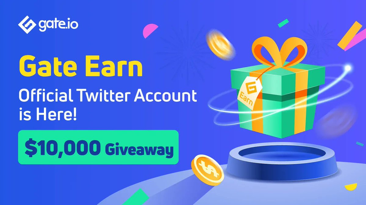 👀 Psst <a href="/GateEarn/">Gate Earn</a> official Twitter account is finally here!

🥳 To celebrate this special occasion we're launching a giveaway of $10,000🎁 ! 

✅ Follow <a href="/GateEarn/">Gate Earn</a>
​​✅ RT &amp; Like
✅ Share this tweet with friends

100 winners will be picked
Participate here: gleam.io/SYnjL/gateearn…