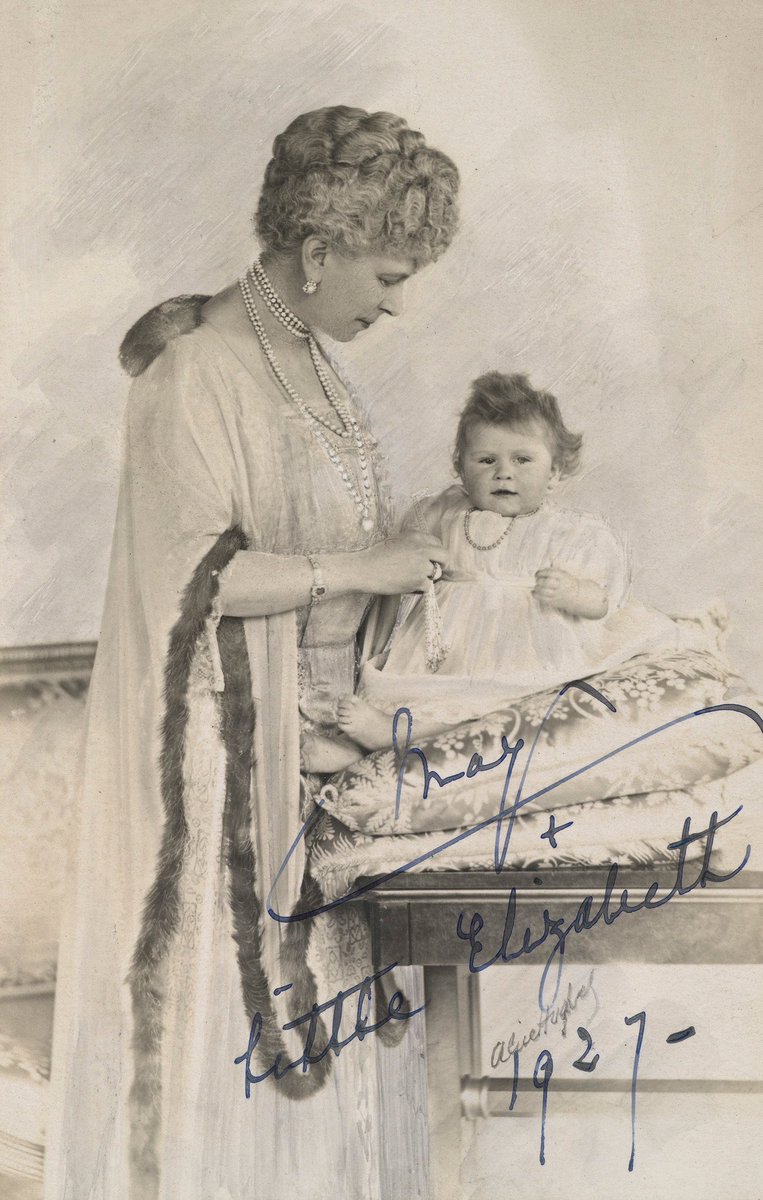 #HappyBirthdayYourMajesty. Queen Elizabeth II was born on this day in 1926. Here are five photographs of moments from Her Majesty’s life. First, the infant Princess Elizabeth with her grandmother, Queen Mary, in 1927.