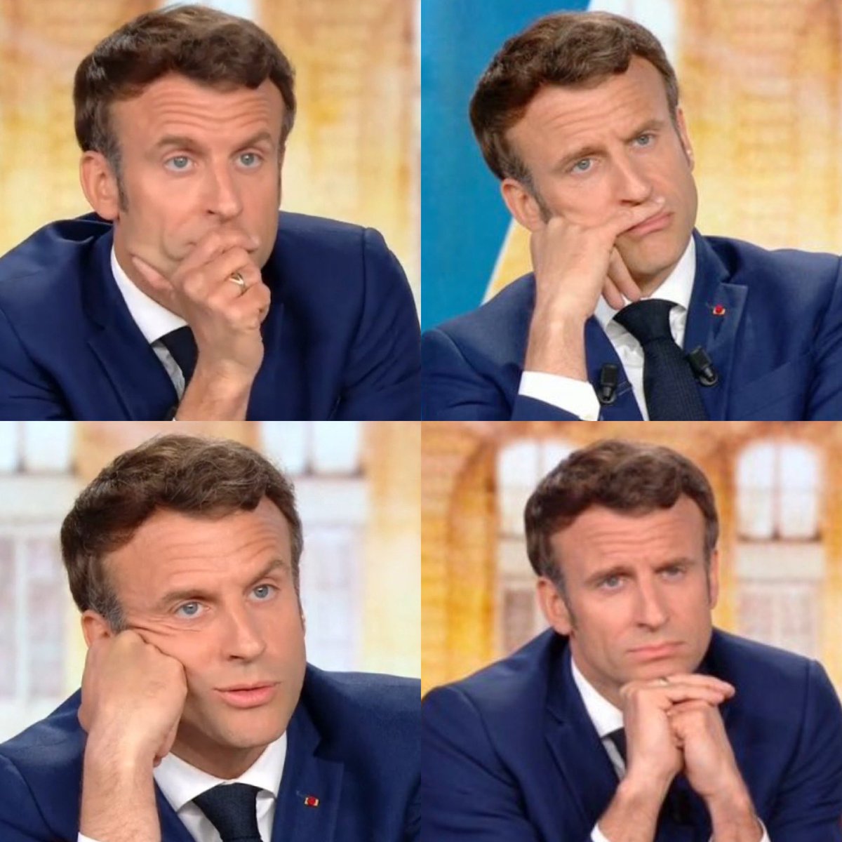 koesterfabian's tweet photo. Macron guckt, als würde ihm gerade eine rechtsextreme Frau ihre Sicht der Welt erklär…oh https://t.co/tWR8QiJYbd