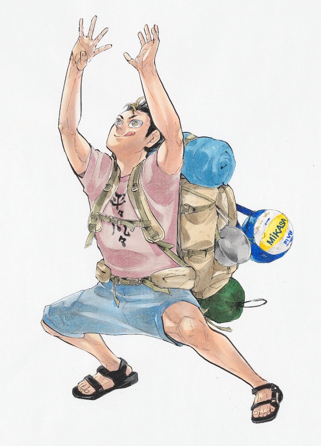 「he used to struggle a lot w libero toss,」rei ⚡のイラスト