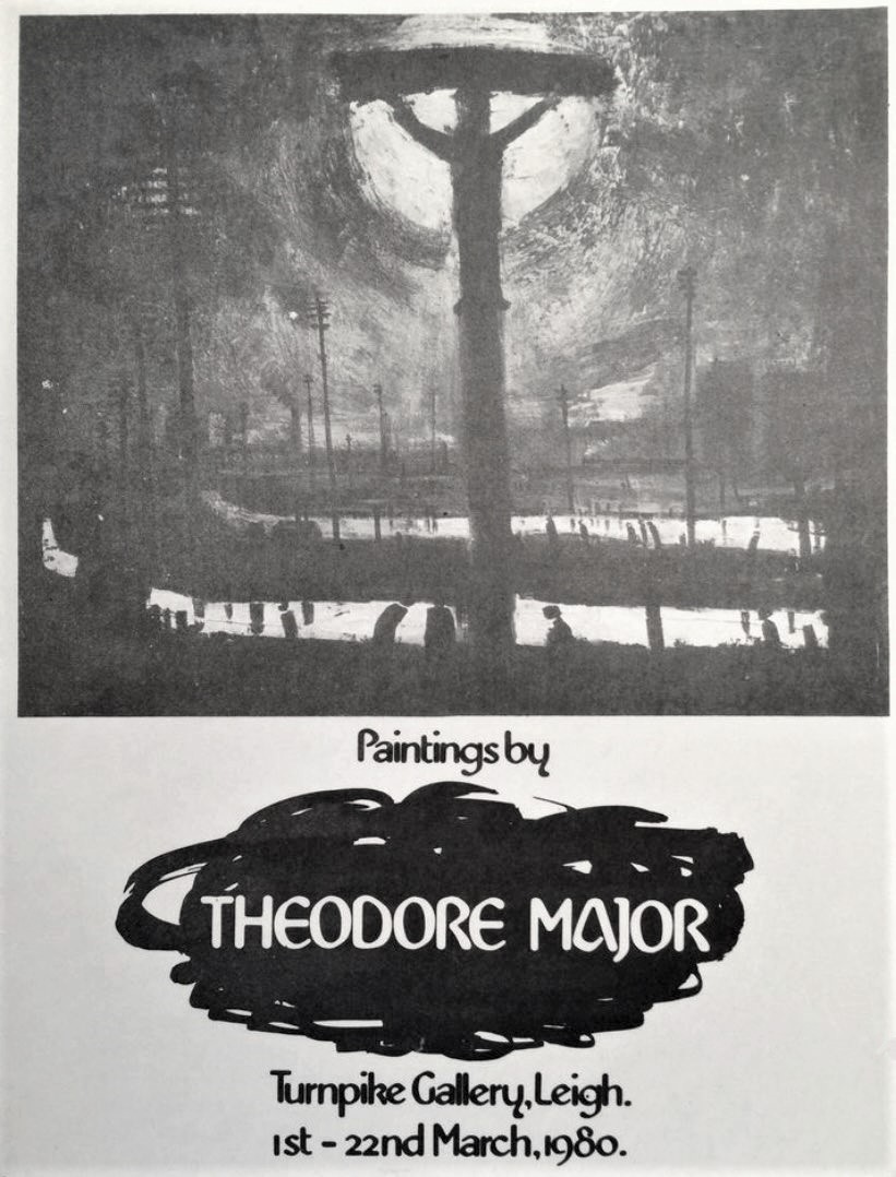 Theodore Major had a solo show here in 1980 and we have some unique works of his on show! A beautiful drawing of 'Wigan Back Yards' on loan from Martin Heaps <a href="/CollectArtLymm/">Collect Art</a> and ‘Old Lancashire Woman’, sent as a Christmas card from Theo &amp; Kathleen, from <a href="/WiganMuseum/">Wigan Museum</a> #Leigh #Wigan