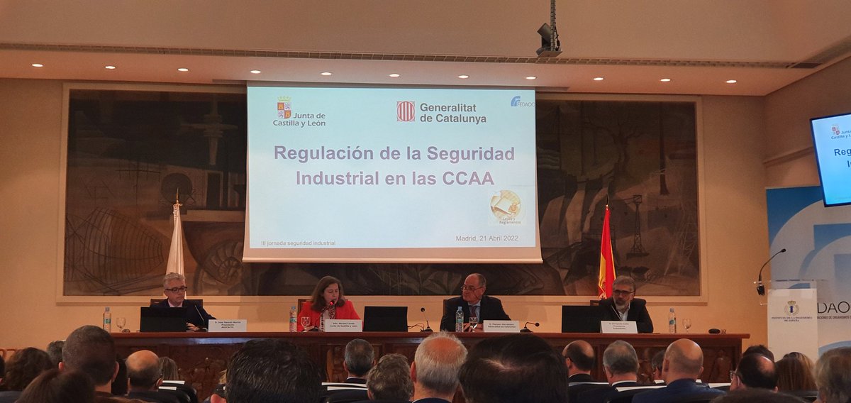 GrupomostS's tweet photo. Regulación de la Seguridad Industrial en las CCAA con Dña Miriam Conde jefa de Servicio de Reg y Seg Industrial en la junta de Castilla y Leon. https://t.co/Kovnged7qR