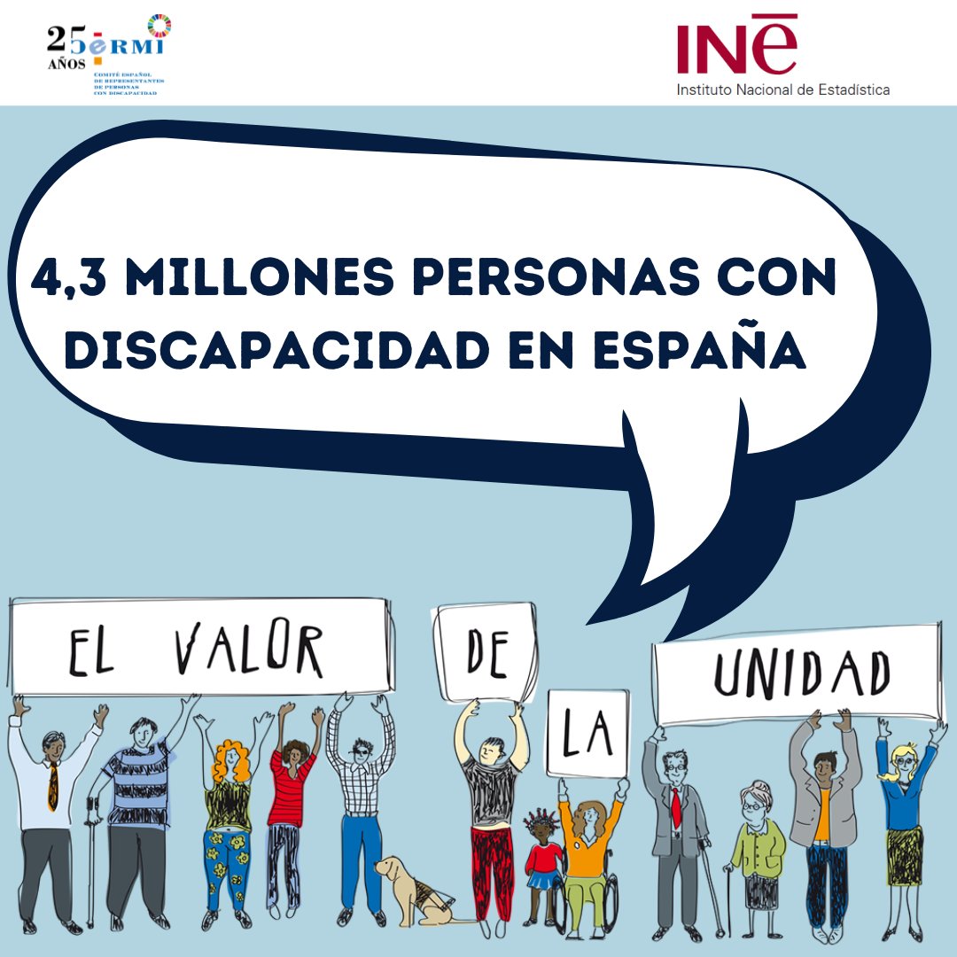 Cermi_Estatal's tweet photo. 📢4,3 millones personas con discapacidad en España https://t.co/JtFa3NsmWm