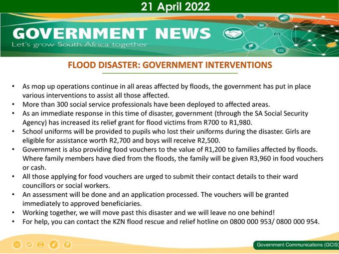 South African Government on Twitter "Government interventions for the