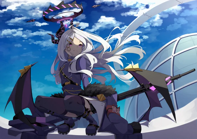 空を仰ぐ
#ブルアカ #空崎ヒナ 