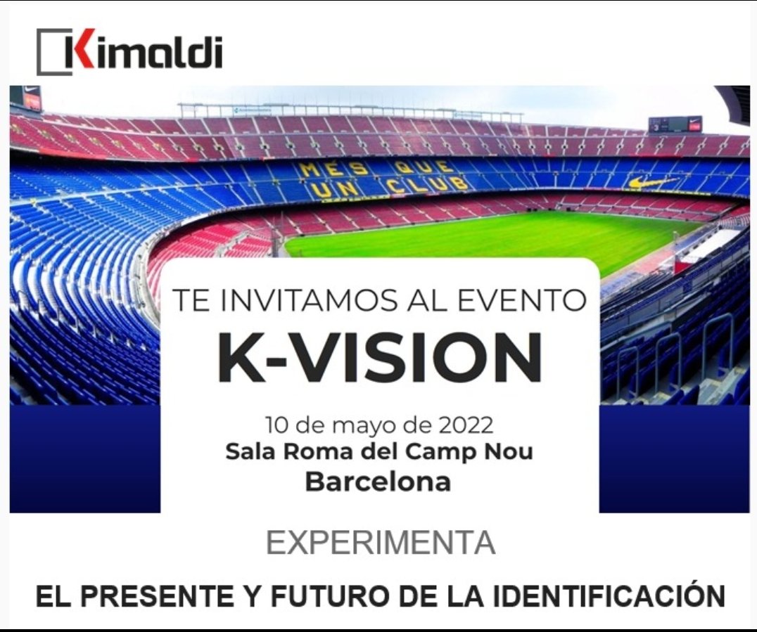 jllnavarrete's tweet photo. 📣 Save the date! 👇
Ven a conocer las últimas novedades en sistemas de identificación de personas.🙋♂️
Terminales para lectura de #huella Reconocimiento Facial, #Biometria Vascular (lectura de venas), equipos @Kimaldi Kapri y muchas novedades más!
#Kimaldi #campnou https://t.co/2NQGfras5E