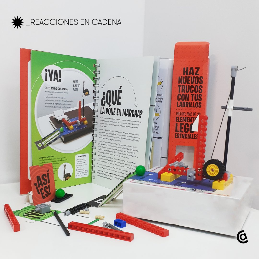 CatapultaEs's tweet photo. Los amantes de @LEGO_Group se lo pasarán de fábula con este libro para aprender a construir increíbles máquinas de reacciones encadenadas diferentes.

El libro incluye piezas y un kit para empezar a crear tu mundo #LEGO! 

📚Reacciones en cadena

#somoscatapulta #DiaDelLibro https://t.co/iDmhkNWqX6