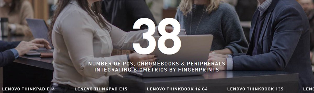 Lenovo have announced six new PCs integrating biometrics by Fingerprints. Lenovo ThinkPad E14, Lenovo ThinkPad E15, Lenovo ThinkBook 16 G4, Lenovo ThinkBook 13s, Lenovo Y770s and Lenovo Yoga 9i . buff.ly/3ncTAQi #BiometricsByFingerprints #no1biometrics