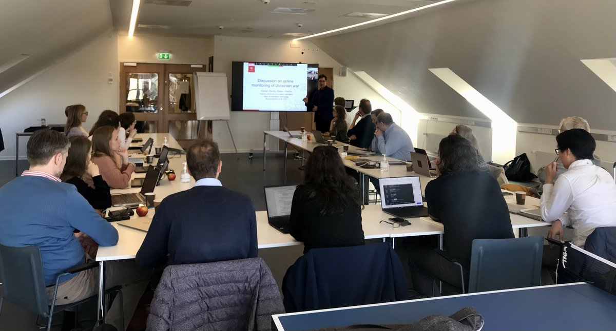DATALAB - Center for Digital Social Research (@audatalab) on Twitter photo The first physical meeting for <a href="/nordishub/">NORDIS</a> has kicked off with a talk from <a href="/matmagnani/">Matteo Magnani</a> on online monitoring of the war in Ukraine 🇺🇦💻 @UU_University <a href="/AarhusUni/">Aarhus Universitet</a> The first physical meeting for <a href="/nordishub/">NORDIS</a> has kicked off with a talk from <a href="/matmagnani/">Matteo Magnani</a> on online monitoring of the war in Ukraine 🇺🇦💻 @UU_University <a href="/AarhusUni/">Aarhus Universitet</a>