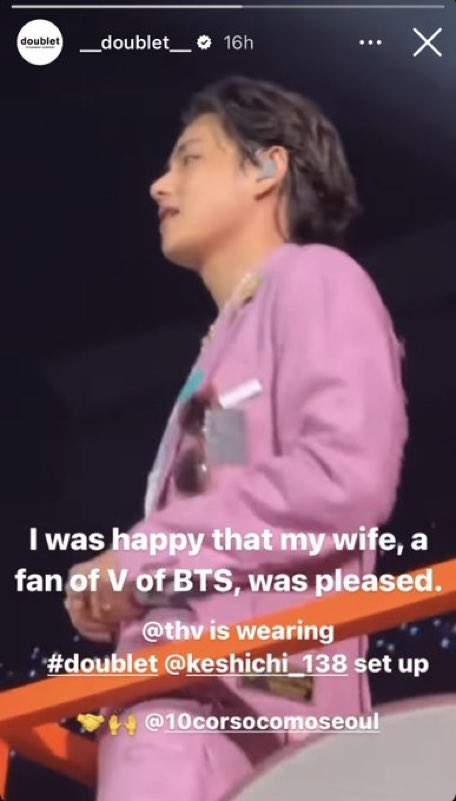 Taehyungimpact's tweet photo. Celebrities and fashion brands losing their wives to taehyung 🤣 no one can resist his charms! https://t.co/ZhI2KJN0Et